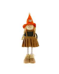 Spaventapasseri peluche con gambe allungabili H70 cm-Girl