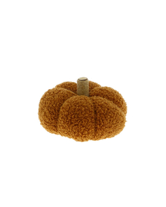 Zucca decorativa peluche Teddy-Marrone-14 cm