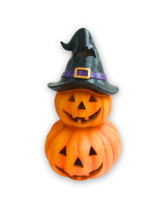 Duo zucche Halloween con led H34 cm