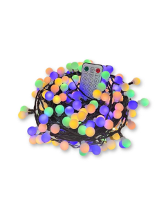 Catena 200 sfere led multicolor e bianco caldo
