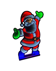 Babbo Natale luminoso effetto Infinity H60 cm
