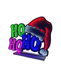 Scritta luminosa HO HO HO effetto Infinity