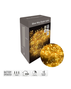 Catena 100 microLED filo metallico