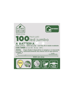 Luci natalizie a batteria 100 LED bianco caldo