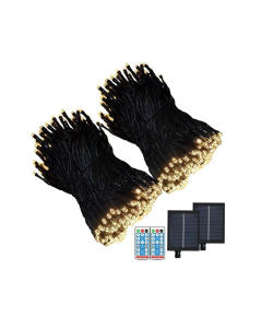 Luci di Natale ad energia solare 500 LED Bianco caldo