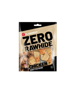 Snack per cani osso annodato Zero Rawhide Pollo 8 pz