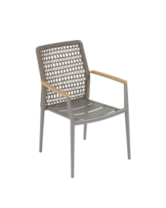 Sedia con braccioli Navona Taupe