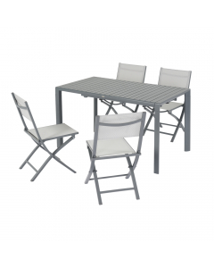 Set pranzo da esterno Jordy 4 posti