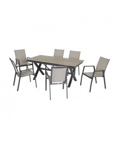 Set pranzo da esterno Wilson 6 posti