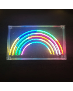 Arcobaleno insegna neon multicolore