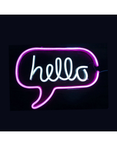 Hello insegna neon da parete