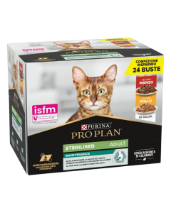 Purina Pro Plan Adult Sterilised Maintenance al Pollo in Salsa - 24x85 g