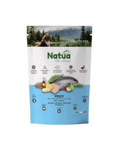 Natua Dry croccantini per gatti sterilizzati Pesce 350g