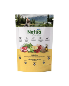 Natua Dry croccantini per gattini 350g Manzo
