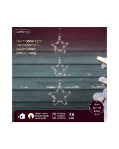 Catena Micro Star Acrylic 3 stelle LED Lumineo