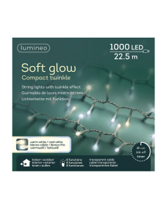 Luci Soft Glow Compact 1000 LED Effetto Twinkle Lumineo