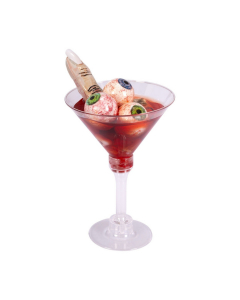 Bicchiere cocktail Halloween con parti umane