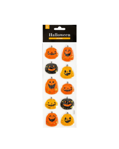 Stickers zucche Halloween in rilievo