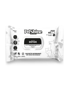 Salviettine per cani e gatti Detox Petshine