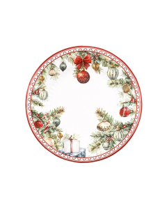 Piatti dessert natalizi di carta 21cm Christmas Gift DecoGivi 8pz