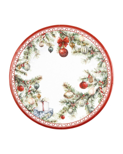 Piatti natalizi di carta 27cm Christmas Gift DecoGivi 8pz