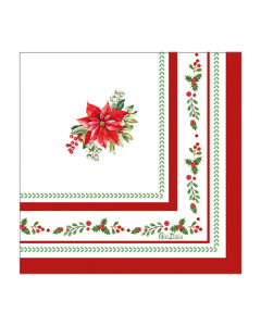 Tovaglioli natalizi di carta Red Royal DecoGivi 16pz