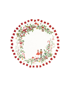 Piatti dessert natalizi di carta 21cm Christmas Vintage DecoGivi 8pz