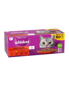 Whiskas Selezione Gustosa Gatto Megapack 60x85g – Bocconcini in Gelatina
