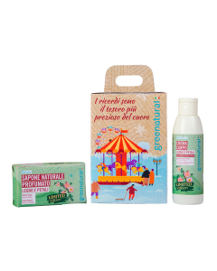 Christmas Box Giostra Incantata Legno e Petali Crema corpo+Sapone  Greenatural