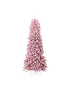 Albero di Natale rosa Pink slim 210 cm 