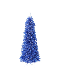 Albero di Natale azzurro Sky slim 210 cm 