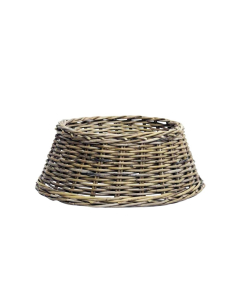 Copribase in rattan grigio Ø60 cm per albero di Natale