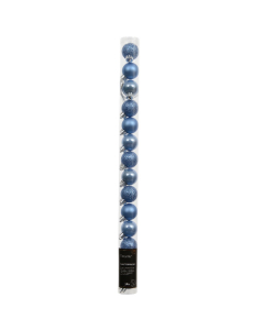 Set 14 palline di Natale 3cm-Azzurro - palline