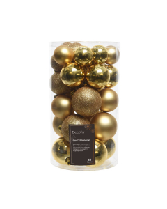 Set 30 palline di Natale 4/5/6cm-Oro chiaro - palline