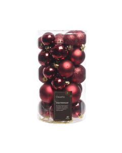 Set 30 palline di Natale 4/5/6cm-Sangue d'oca - palline