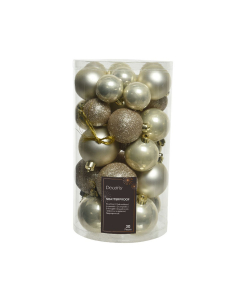 Set 30 palline di Natale 4/5/6cm-Perla - palline