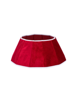 Copribase rosso e bianco Ø68 cm per albero di Natale