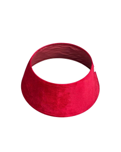 Copribase in velluto rosso per albero di Natale