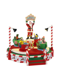 Lemax Santa's Peppermint Teacup Spinner