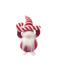 Cuscino natalizio Gnomo nasone Candy rosso e bianco