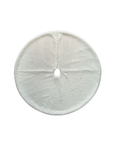 Copribase bianco in stoffa Ø90 cm per albero di Natale