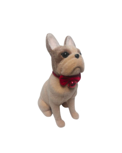 Bulldog decorativo con campanella e papillon