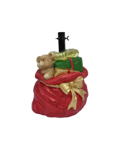 Base albero di Natale con sacco rosso