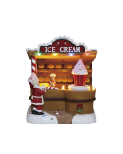 Negozio di gelati con led e movimento Villaggio di Natale