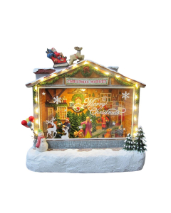 Negozio Natale con musica e movimento