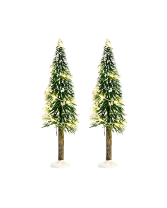Set 2 alberi led a batteria Villaggio di Natale