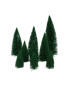 Set 9 alberi Villaggio di Natale