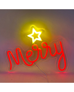 Scritta Merry Neon USB