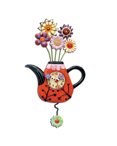 Orologio da parete Annaffiatoio e Fiori con pendolo