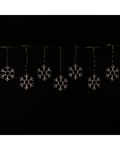 Tenda luminosa 10 fiocchi di neve con 520 nano LED e timer